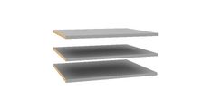 Set treh polic za garderobno omaro KASUTA,, 48x42  cm 48x42 Iveral siva