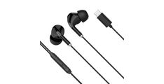 Slušalke žične za v uho KRUGER-MATZ C1, mikrofon, USB-C, 120cm, črne