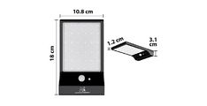 Solarna LED svetilka s senzorjem MacLean, 450lM, 6000K, IP65, črne barve