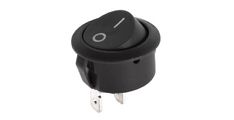 STIKALO 0-1 220V/6A za montažo fi: 22mm črne barve