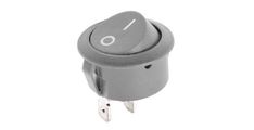 STIKALO 0-1 220V/6A za montažo fi: 22mm  srebrne barve