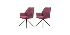 Stol JENSEN (bordo) 58x63x90 Tkanina + kovina bordo