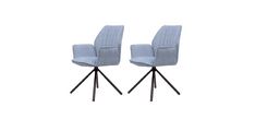 Stol JENSEN (svetlo modra) 58x63x90 Tkanina + kovina svetlo modra