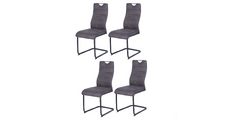 Stol KITTY II  (temno siva) 43x60x99 Tkanina + kovina temno siva