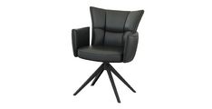 Stol LEDER (črna) 62x65x90 Usnje črna