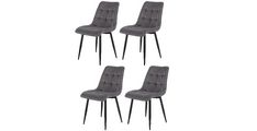 Stol MESINA siv (OKC-1249, CDBL-14) 48x60x89 Tkanina + kovina siva