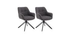 Stol POLOM (siva) 60x62x82 Tkanina + kovina siva