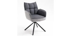 Stol RINGO 2 (temno siva + svetlo siva) 61x62x89 Tkanina + kovina temno siva + svetlo siva