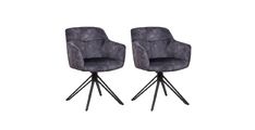 Stol SHERLOCK (antracit) 57x59x83 Tkanina + kovina antracit