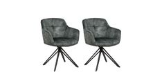 Stol SHERLOCK (temno zelena) 57x59x83 Tkanina + kovina temno zelena