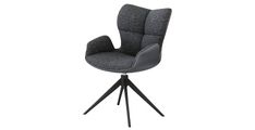 Stol SUZI (siva) 55x66x92 Tkanina + kovina siva