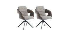 Stol TOMIAN (taupe + siva) 61x68x88 Tkanina + kovina taupe + siva