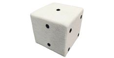 Tabure DICE bela 35x35x35 bela