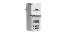 Timer digitalni MacLean, 16A, 3600W, 10 programov, pokrov, bele barve