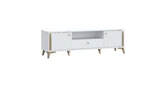 TV Komoda FORREST HILLS bela + zlata  FTHT131B-M841 160,5x41,5x49 MDF+Iveral bela + zlato