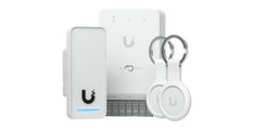 Ubiquity UA-G3-SK all-in-one kit for UniFi Access, designed to manage a single door with one reader. Supports seamless setup and Apple Touch Pass for modern, secure access control, Door Hub Mini, G3 Reader, 2x Pocket Keyfobs