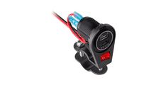 Vtičnica za motor PEIYING vgradna 2xUSB, 3,1A, 12/24V