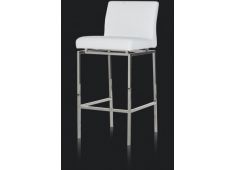 Barski stol Barista, belo usnje in nerjavno jeklo 45,5 x 51,5 x 103 cm Barski stol Barista, belo usnje in nerjavno jeklo 45,5 x 51,5 x 103 cm