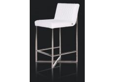 Barski stol Salone, belo usnje in nerjavno jeklo 46 x 55 x 91,5 cm Barski stol Salone, belo usnje in nerjavno jeklo 46 x 55 x 91,5 cm