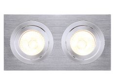 NEW TRIA II MR16 Downlight, pravokotna, brušen aluminij NEW TRIA II MR16 Downlight, pravokotna, brušen aluminij