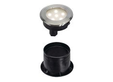 DASAR FLAT LED z toplo belimi LED, Talnastrahler, z nerjavno jeklo Cover DASAR FLAT LED z toplo belimi LED, Talnastrahler, z nerjavno jeklo Cover