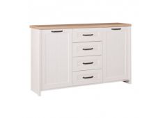 148x37,5x92,5 MDF bela + hrast 148x37,5x92,5 MDF bela + hrast