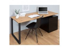 160x70x76 MDF+Iveral hrast + črna 160x70x76 MDF+Iveral hrast + črna