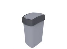 Curver, Koš Za Smeti Flip 25 L, Antracitno/Srebrn Curver, Koš Za Smeti Flip 25 L, Antracitno/Srebrn