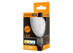 3xPE27FR3.3W230VN CANYON PE27FR3.3W230VN LED lamp, P45 shape, frosted, E27, 3.3W, 220-240V, 150°, 262 lm, 4000K, Ra>80, 50000 h 3xPE27FR3.3W230VN CANYON PE27FR3.3W230VN LED lamp, P45 shape, frosted, E27, 3.3W, 220-240V, 150°, 262 lm, 4000K, Ra>80, 50000 h