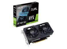 ASUS Video Card NVidia Dual GeForce RTX 3050 V2 OC Edition 8GB GDDR6 VGA z dvema zmogljivima ventilatorjema Axial-tech in 2-režno zasnovo za široko združljivost, PCIe 4.0, 1xDVI-D, 1xHDMI 2.1, 1xDisplayPort 1.4a.