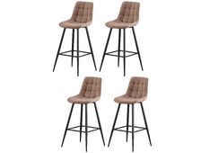 Barski stol MARGARITABAR rjav (LSC992BC - CAIDU 086-6) 46x42x106 Tkanina + kovina