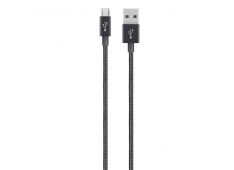 Belkin Metalic Micro USB kabel črn 1.2 m - F2CU021bt04-BLK - 745883682249