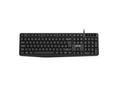 CANYON KB-1, Wired Keyboard, 104 keys, USB2.0, Black, cable length 1.5m, 443*145*24mm, 0.37kg, Adriatic
