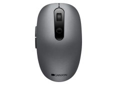 CANYON MW-9, 2-v-1 brezžična optična miška s 6 gumbi, DPI 800/1000/1200/1500, 2 načina (BT/2.4GHz), baterija AA1 kos, siva CANYON MW-9, 2-v-1 brezžična optična miška s 6 gumbi, DPI 800/1000/1200/1500, 2 načina (BT/2.4GHz), baterija AA1 kos, siva