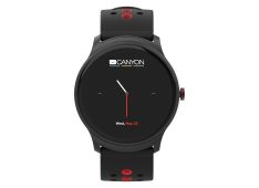 CANYON Oregano SW-81 Smart watch, 1.3inches IPS full touch screen, Alloy+plastic body,IP68 waterproof, multi-sport mode with swimming mode, compatibility with iOS and android,Black-Red with extra black belt, Host: 262x43.6x12.5mm, Strap: 240x22mm, 60g