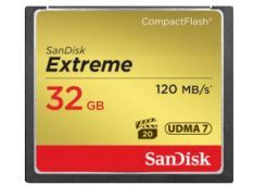 CF SANDISK 32GB EXTREME UDMA7, 120/85MB/s, VPG-20 - SDCFXSB-032G-G46 - 619659123680