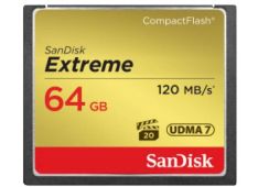 CF SANDISK 64GB EXTREME UDMA7, 120/85MB/s, VPG-20 - SDCFXSB-064G-G46 - 619659123710