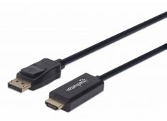 DisplayPort do HDMI kabel 1080p MANHATTAN, DP moški do HDMI moški, 1 m, črna - 152662 - 766623152662