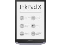 Elektronski bralnik PocketBook InkPad X, metalik siv - PB1040-J-WW - 7640152095702