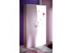 Garderobna omara FAIRY 2D 93,3x50x182,8 MDF roza Garderobna omara FAIRY 2D 93,3x50x182,8 MDF roza