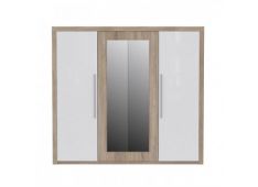 Garderobna omara JULIETTA 241,5x59x219,9 Iveral sonoma + bela