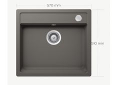 Granitno pomivalno korito SCHOCK Mono N-100 silverstone Granitno pomivalno korito SCHOCK Mono N-100 silverstone