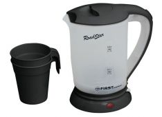 Grelnik vode FIRST, 0,5L , potovalni, 2 skodelici, 700W, črna barva Grelnik vode FIRST, 0,5L , potovalni, 2 skodelici, 700W, črna barva