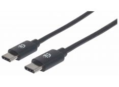 Kabel USB C/USB C MANHATTAN moški/moški, USB 2.0, 1m, črne barve - 353342 - 766623353342