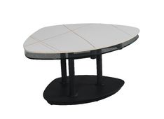 Klubska miza LAOS bela 90x70x45 Keramika + steklo bela