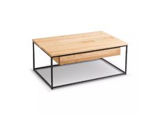 Klubska miza LOVEL 103x62x42 Les + kovina hrast