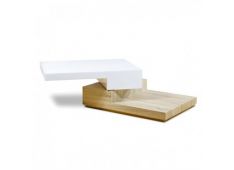 Klubska miza SANDER 80x80x35 MDF sonoma hrast + bela Klubska miza SANDER 80x80x35 MDF sonoma hrast + bela