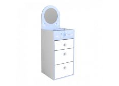 Komoda FLOCONS 43,2x45,1x127,8 Iveral bela + modra Komoda FLOCONS 43,2x45,1x127,8 Iveral bela + modra