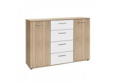 Komoda GOLD STAR 129,6x38x91,3 Iveral sonoma hrast + bela Komoda GOLD STAR 129,6x38x91,3 Iveral sonoma hrast + bela