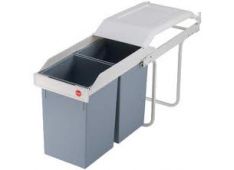 Koš Za Smeti, Vgradni, 2X15L, Siv Koš Za Smeti, Vgradni, 2X15L, Siv